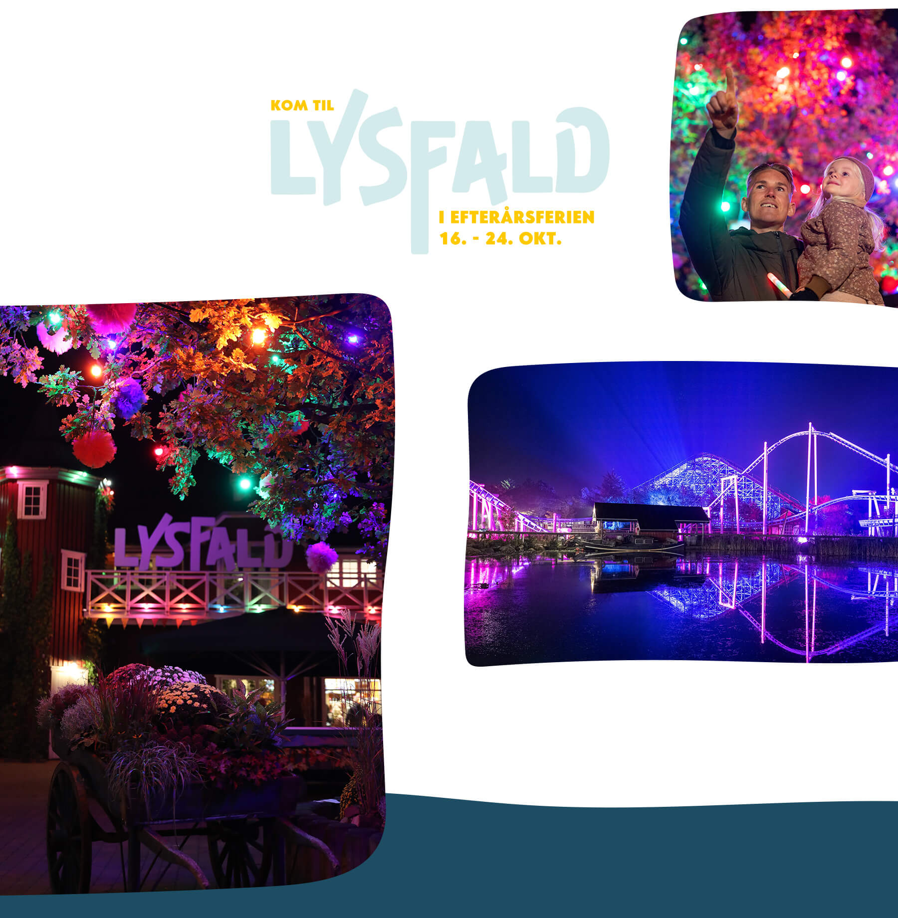 Kampagneidentitet til lysfestival i Fårup Sommerland.